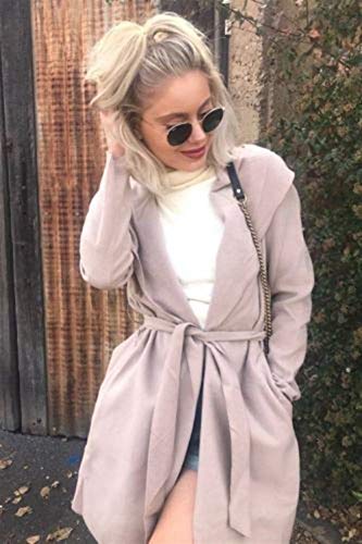 HaiDean Mujer Gabardina Elegante Otoño Invierno Caliente Largos Windbreaker Modernas Ca