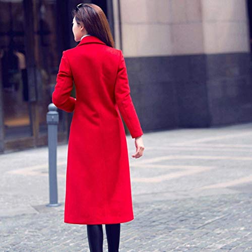 HaiDean Mujer Windbreaker Elegante Otoño Parkas Caliente Clásicas Gabardina Modernas Ca