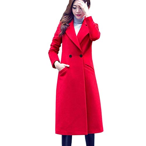 HaiDean Mujer Windbreaker Elegante Otoño Parkas Caliente Clásicas Gabardina Modernas Ca