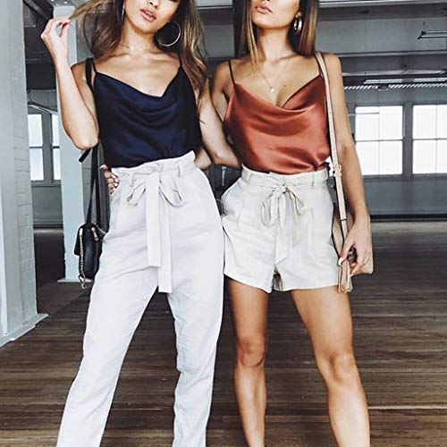 Halter Neck Tops Mujer MEIbax Blusa de Color Sólido Mujer Chaleco Sin Mangas Ocio Suelto Chaleco Mujer Verano Deportivo