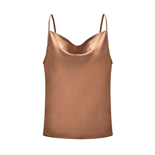 Halter Neck Tops Mujer MEIbax Blusa de Color Sólido Mujer Chaleco Sin Mangas Ocio Suelto Chaleco Mujer Verano Deportivo