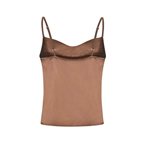 Halter Neck Tops Mujer MEIbax Blusa de Color Sólido Mujer Chaleco Sin Mangas Ocio Suelto Chaleco Mujer Verano Deportivo