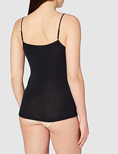 Hanro - Camiseta Interior para Mujer, Talla L, Color Negro