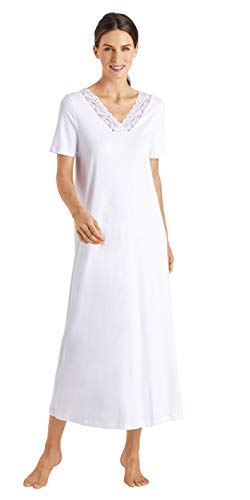 Hanro Nachthemd 1/2 Arm 130 Cm Camisa de Noche, Blanco, S para Mujer