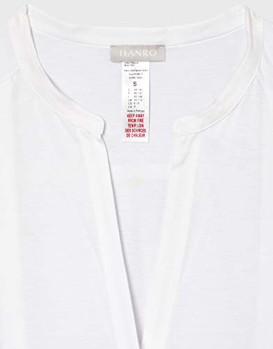 Hanro Nachthemd o.Arm 90 cm Camisón, Blanco (White 0101), Large para Mujer