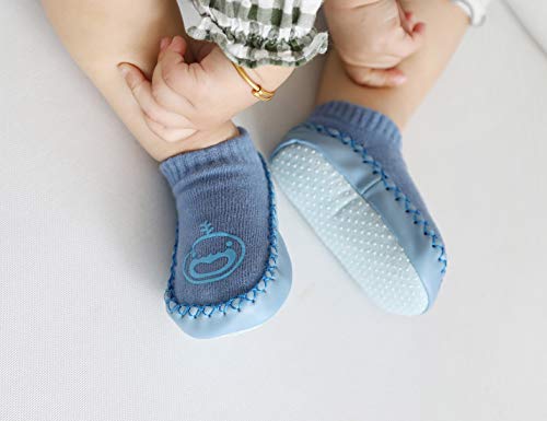 Happy Cherry - 3 pares de Calcetines de Suela para Bebés Recien Nacido Primeros Pasos Antideslizantes Zapattillas de Piso Prewalker Algodón con Dibujo Animal - 11cm/0-6 Meses