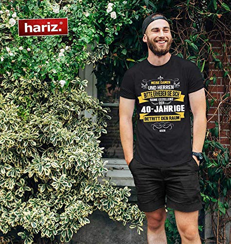 Hariz – Camiseta para hombre y mujer, el 40 años de edad, con tarjeta de regalo gris claro M