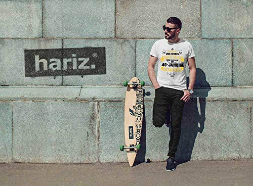 Hariz – Camiseta para hombre y mujer, el 40 años de edad, con tarjeta de regalo gris claro M