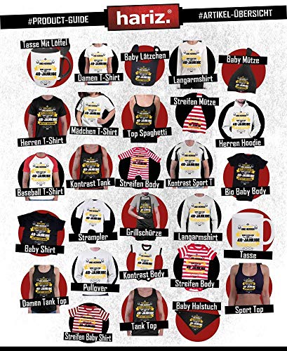 Hariz – Camiseta para hombre y mujer, el 40 años de edad, con tarjeta de regalo gris claro M