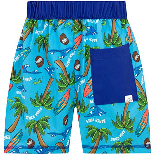 Harry Bear Bañador para Niño Buenas Vibras de Playa Azul 11-12 Años