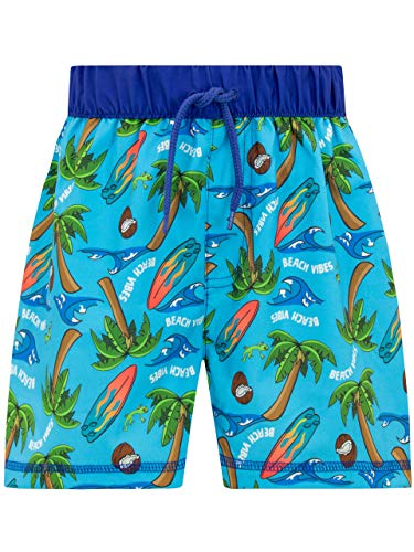 Harry Bear Bañador para Niño Buenas Vibras de Playa Azul 11-12 Años