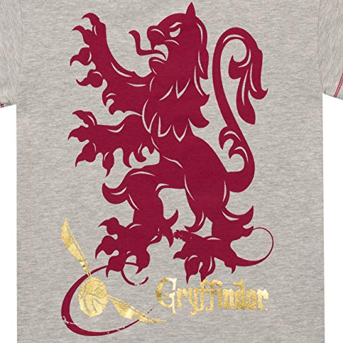 HARRY POTTER Pijamas de Manga Corta para Niñas Gryffindor Rojo 8-9 Años