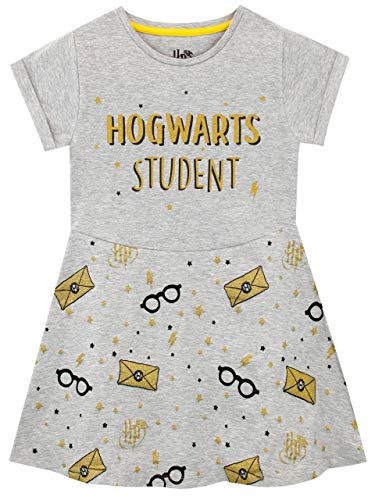 Harry Potter Vestido para niñas Hogwarts Gris 12-13 Años