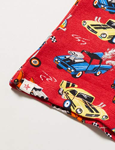 Hatley Organic Cotton Short Sleeve Printed Pyjama Sets Conjuntos de Pijama, Rojo (Hot Rods 600), 3 años para Niños