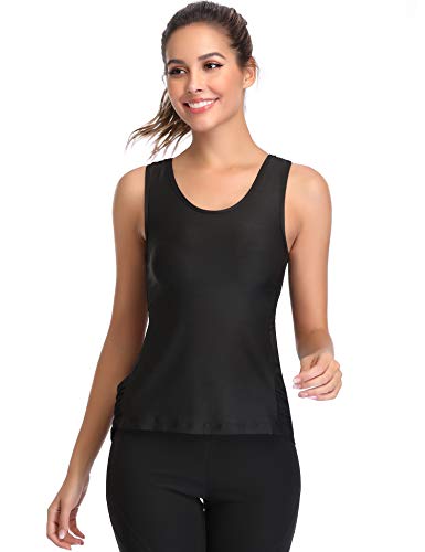 Hawiton Camiseta Deportiva de Tirantes para Mujer sin Mangas Ligera Espalda Cruzada Tank Top para Fitness,Gimnasio,Yoga