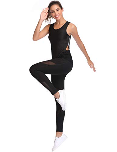 Hawiton Camiseta Deportiva de Tirantes para Mujer sin Mangas Ligera Espalda Cruzada Tank Top para Fitness,Gimnasio,Yoga