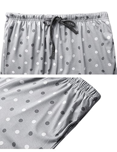 Hawiton Pijama Mujer Invierno Algodon Mangas Largas Pantalones Largo 2 Piezas Talla L