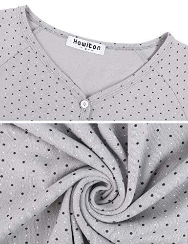 Hawiton Pijamas Mujer Invierno Manga Larga Conjunto de Pijama para Mujer Algodón Pantalones Largo Ropa de Casa Dos Piezas