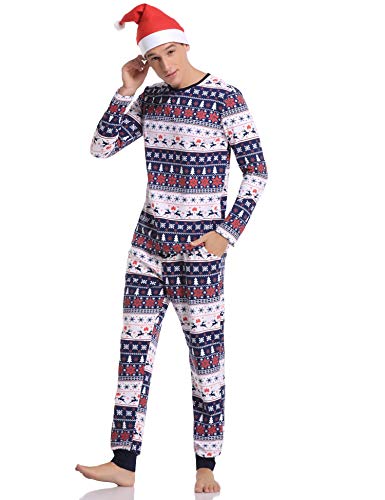 Hawiton Pijamas Navidad para Familias Pijama Mujer Hombre Niños Niña Invierno de Manga Larga Pijama Hombre Navidad Ropa de Dormir para Mamá Papá Niños