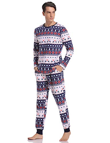 Hawiton Pijamas Navidad para Familias Pijama Mujer Hombre Niños Niña Invierno de Manga Larga Pijama Hombre Navidad Ropa de Dormir para Mamá Papá Niños