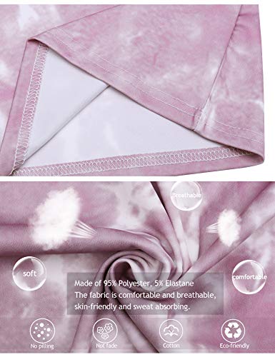 Hawiton Pijamas para Mujer Invierno,Mangas Larga Calentito Conjunto de Pijama Dos Piezas,Ropa de Dormir de Estampados de Tie Dye,Talla Grande