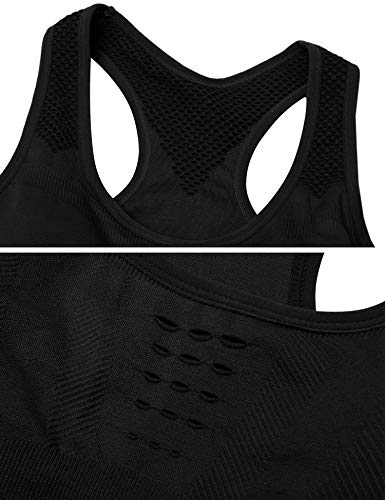 Hawiton Sujetadores Deportivos Mujer con Almohadillas extraíble, Talla Grande Push Up Bra Deportivo sin Costura,para Yoga,Running, Jogger,Fitness,Dormir