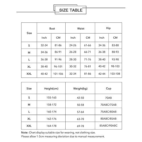 HBRT Traje de baño de una Sola Pieza de Las Mujeres, de Manga Larga Traje de baño de los bañadores elásticos de Control de Abdomen Delgado para Surf Beach Buceo Vacaciones,S