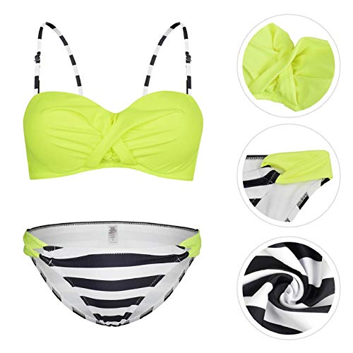 heekpek Trajes de Baño Mujer Sexy Push-up Acolchado Bra Bikini Verano Conjunto Tira Puntos Traje de Baño Sexy Bañador