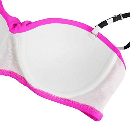 heekpek Trajes de Baño Mujer Sexy Push-up Acolchado Bra Bikini Verano Conjunto Tira Puntos Traje de Baño Sexy Bañador