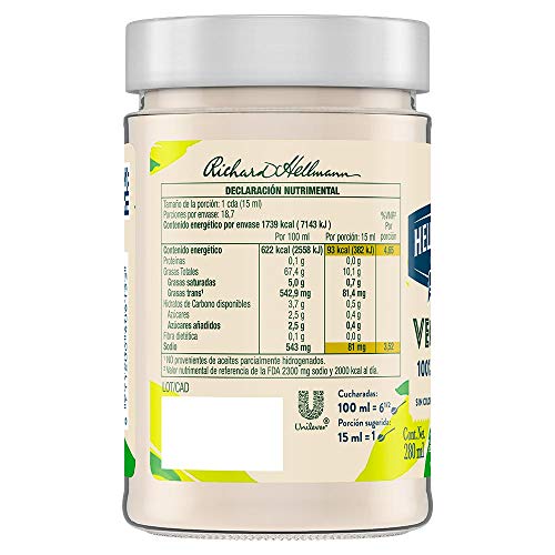Hellmann's Vegana - 280 ml - Pack de 6: total de 1.68L