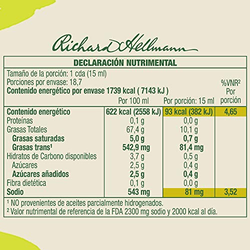 Hellmann's Vegana - 280 ml - Pack de 6: total de 1.68L