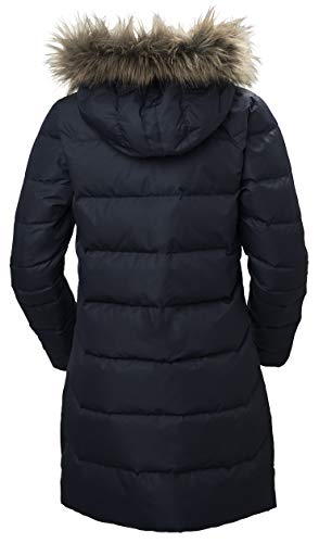 Helly Hansen Aden Chaqueta De Pluma Impermeable Parka con Capucha, Mujer, Azul Marino, S