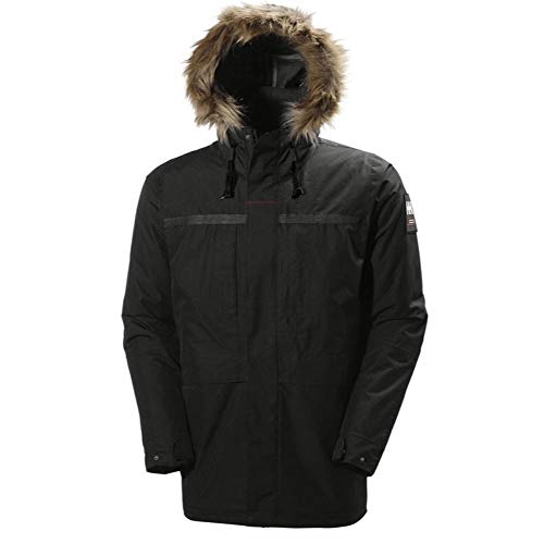 Helly Hansen COASTAL 2 Parka - Parka acolchada impermeable para hombre, color negro, talla XL