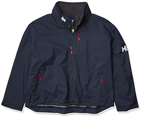 Helly Hansen Crew Hooded Midlayer - Chaqueta Impermeable, Cortavientos y Transpirable, con Forro Polar y Capucha Integrados, Hombre, Azul (597 Navy), M