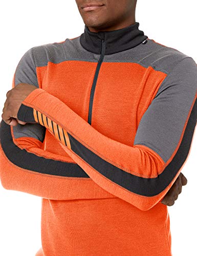 Helly Hansen HH LIFA Merino 1/2 Zip Camiseta, Naranja (Naranja 226), XXL para Hombre
