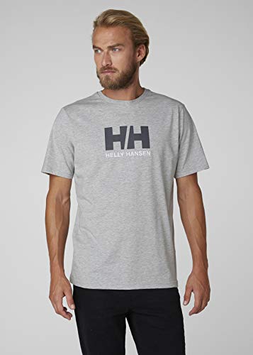 Helly Hansen HH Logo Camiseta Manga Corta, Hombre, Gris Melange, S