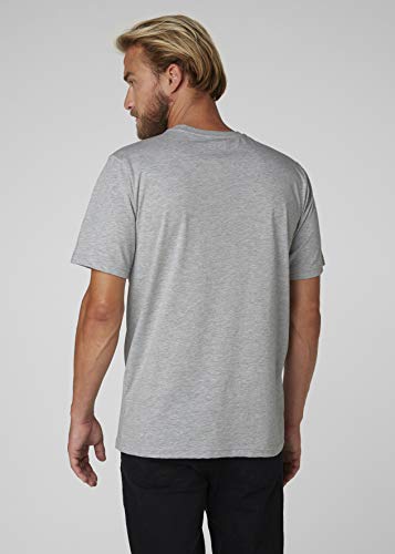 Helly Hansen HH Logo Camiseta Manga Corta, Hombre, Gris Melange, S