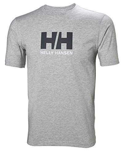 Helly Hansen HH Logo Camiseta Manga Corta, Hombre, Gris Melange, S