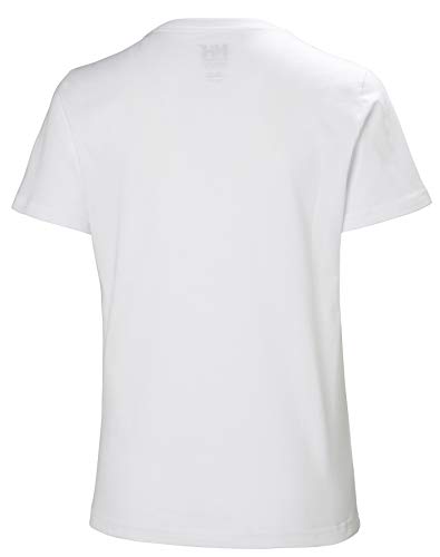 Helly Hansen HH Logo Camiseta Manga Corto, Mujer, Blanco, M
