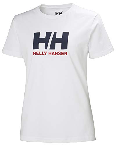 Helly Hansen HH Logo Camiseta Manga Corto, Mujer, Blanco, S