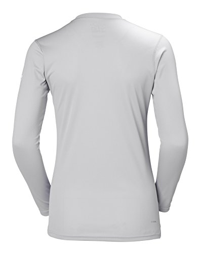 Helly Hansen HH Tech Crew Camiseta Deportiva Manga Larga, Mujer, Gris (Light Grey), S