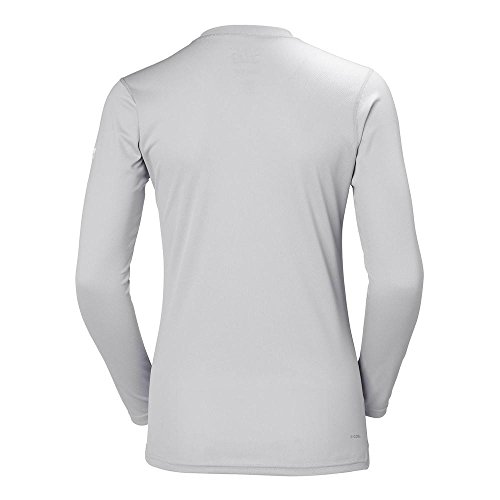 Helly Hansen HH Tech Crew Camiseta Deportiva Manga Larga, Mujer, Light Grey, M