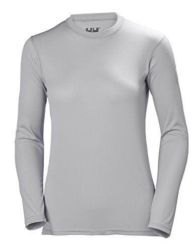 Helly Hansen HH Tech Crew Camiseta Deportiva Manga Larga, Mujer, Light Grey, M