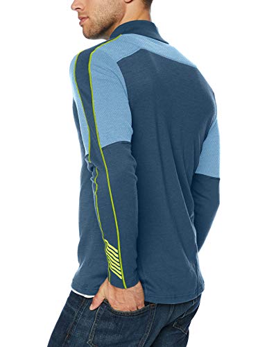 Helly Hansen LIFA Merino 1/2 Zip Thermal Baselayer Camiseta Deportiva Manga Larga, Hombre, North Sea Blue, S