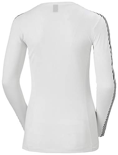 Helly Hansen W HH LIFA Crew Camiseta Manga Larga, Mujer, White, S