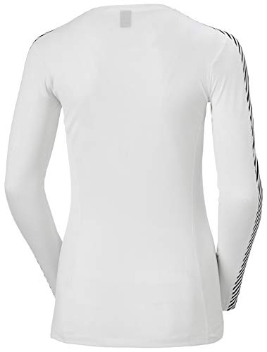 Helly Hansen W HH LIFA Crew Camiseta Manga Larga, Mujer, White, XS