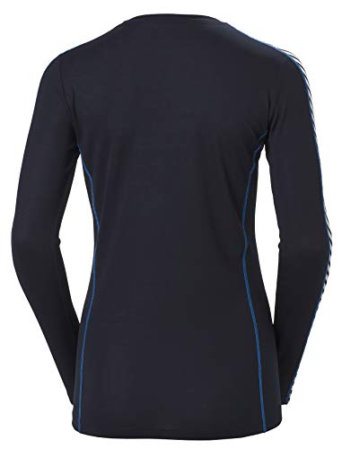 Helly Hansen W Hh Lifa Crew Camiseta Termica Manga Larga, Mujer, Navy, XS