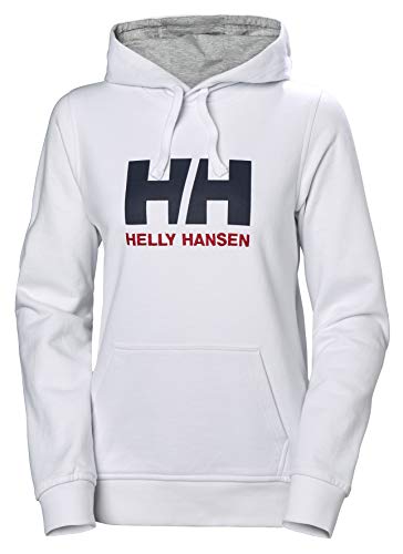 Helly Hansen W Hh Logo Hoodie, Sudadera con capucha para Mujer, Blanco (Blanco 001), Medium