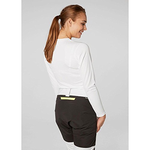 Helly Hansen W HH Tech Crew Camisa Deportiva, Mujer, Blanco (Blanco 001), Large (Tamaño del Fabricante:L)