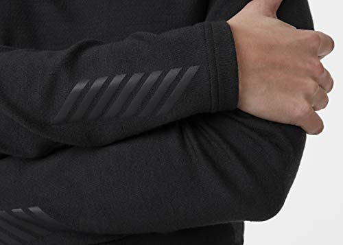 Helly Hansen W Lifa Merino Midweight Crew Camiseta Manga Larga, Mujer, Black, S